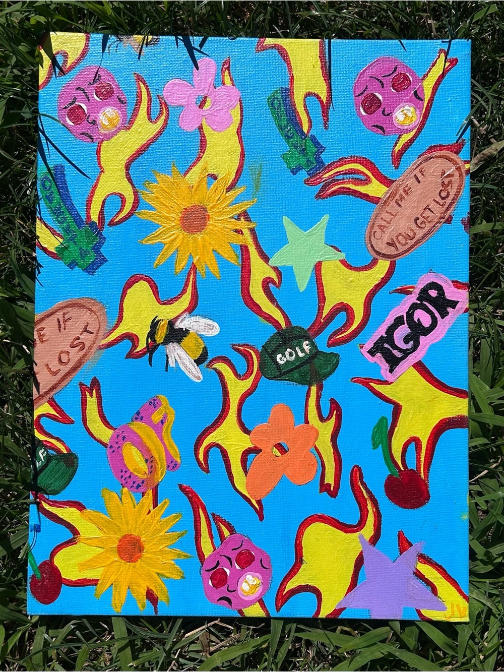 Hand Painted Tyler the Creator & Odd Future Themed Painting - 9”x12”